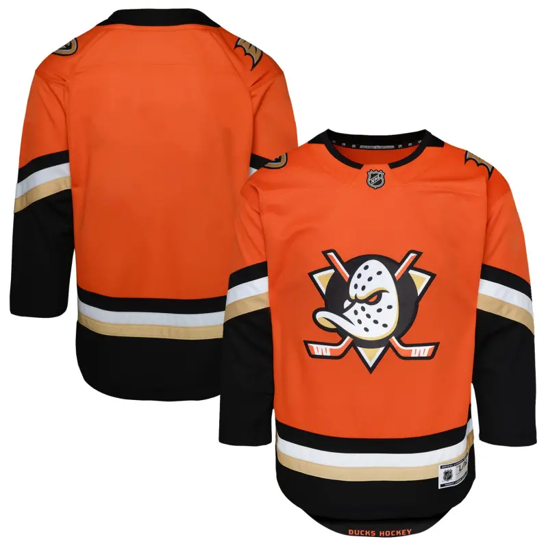 youth orange anaheim ducks home premier jersey