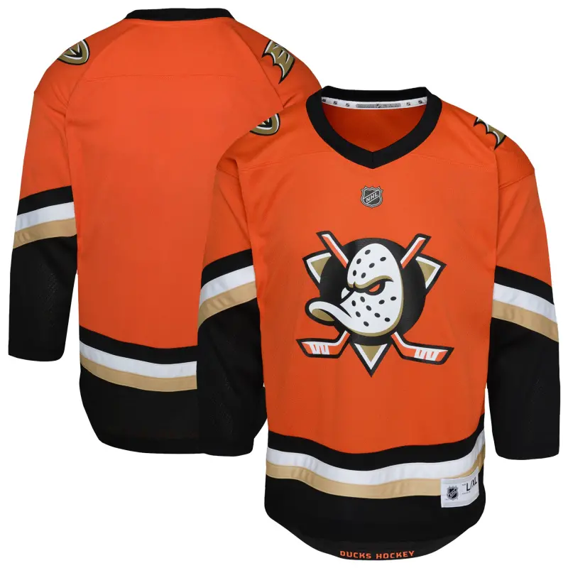 youth orange anaheim ducks home replica jersey